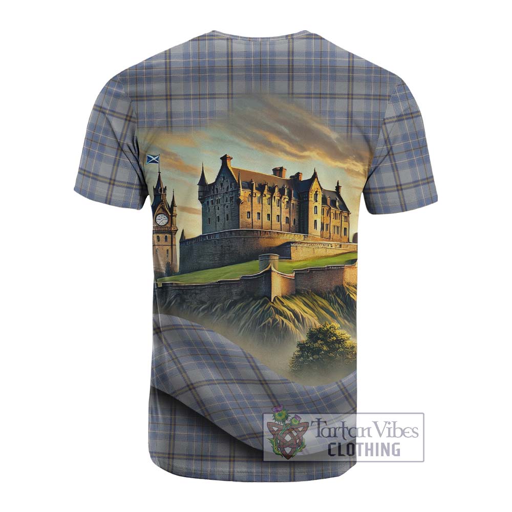 Tartan Vibes Clothing Tweedie Tartan Family Crest Cotton T-shirt with Scottish Ancient Castle Style