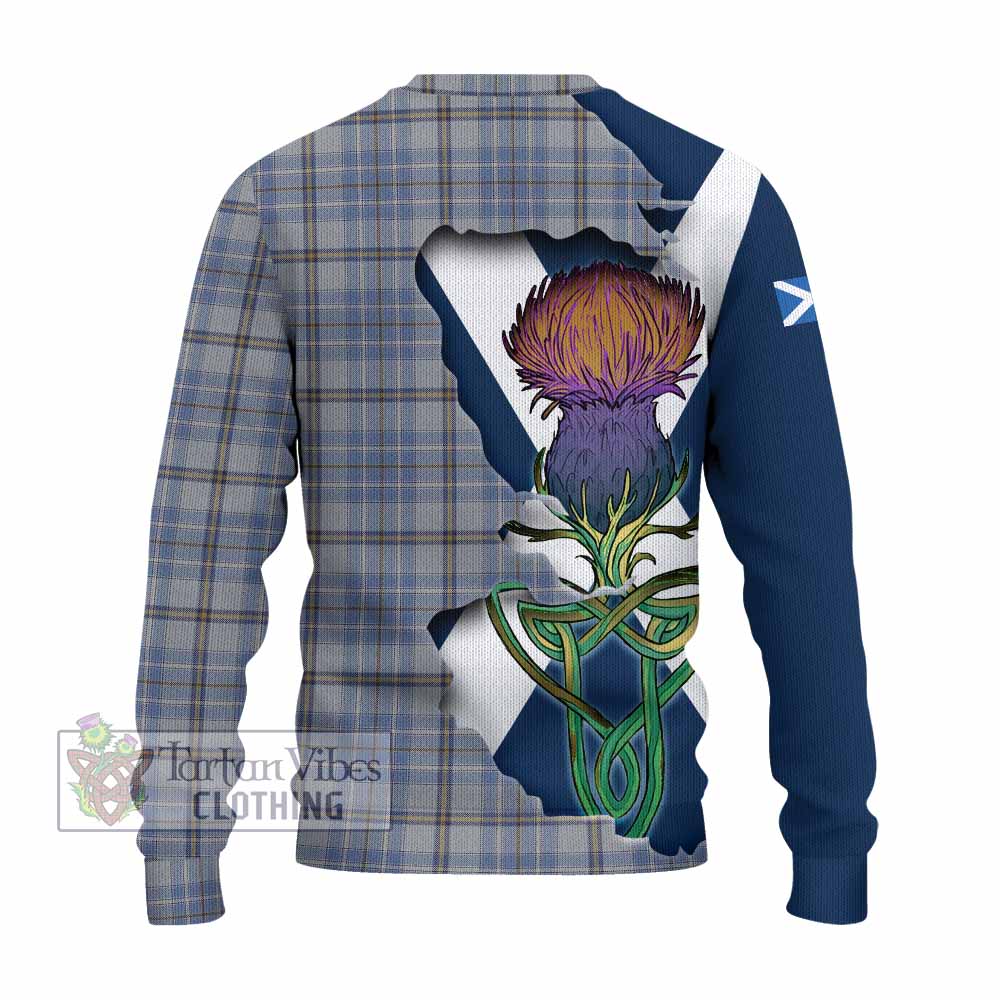 Tartan Vibes Clothing Tweedie Tartan Family Crest Knitted Sweater Scottish Thistle Celtic Inspired