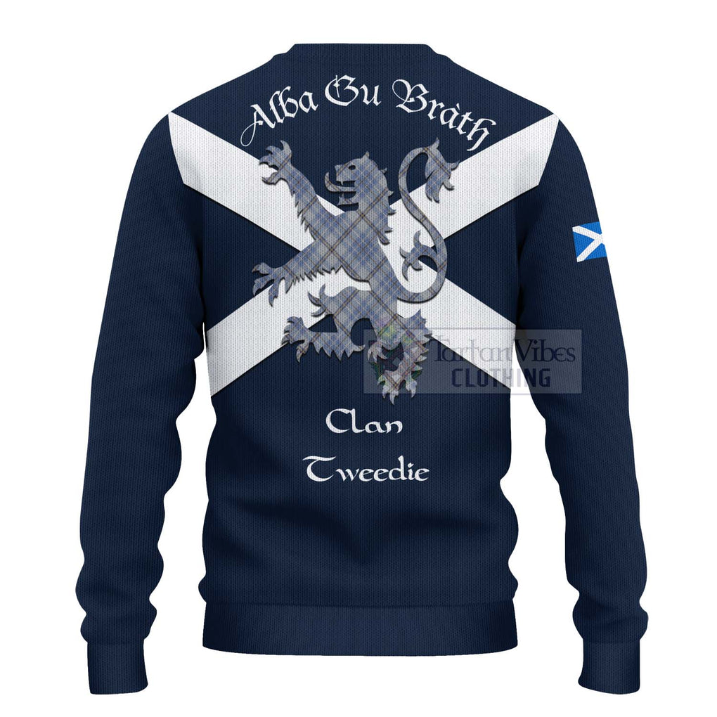 Tartan Vibes Clothing Tweedie Tartan Lion Rampant Knitted Sweater – Proudly Display Your Heritage with Alba Gu Brath and Clan Name