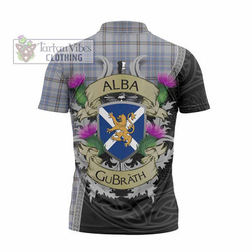 Tweedie Tartan Family Crest Zipper Polo Shirt Lion Rampant Royal Thistle Shield Celtic Inspired