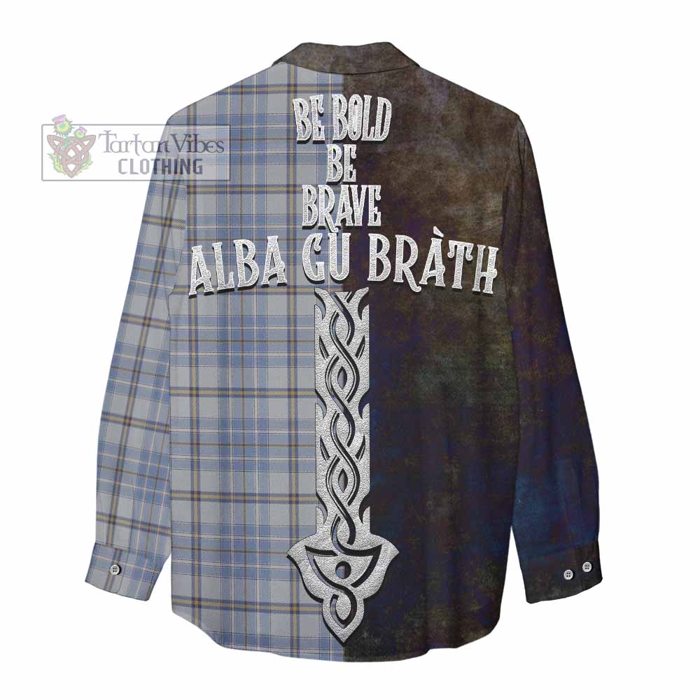 Tartan Vibes Clothing Tweedie Tartan Family Crest Women's Casual Shirt Alba Gu Brath Be Brave Lion Ancient Style