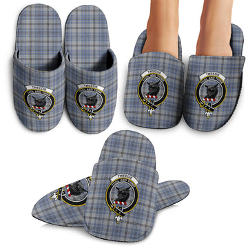 Tweedie Tartan Home Slippers with Family Crest