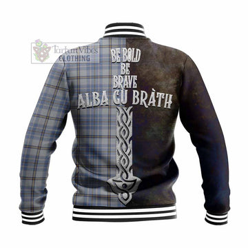 Tweedie Tartan Family Crest Baseball Jacket Alba Gu Brath Be Brave Lion Ancient Style