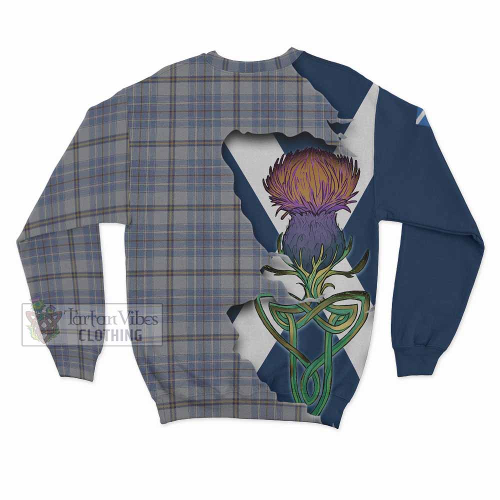 Tartan Vibes Clothing Tweedie Tartan Family Crest Sweatshirt Scottish Thistle Celtic Inspired