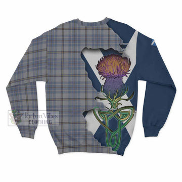 Tweedie Tartan Family Crest Sweatshirt Scottish Thistle Celtic Inspired