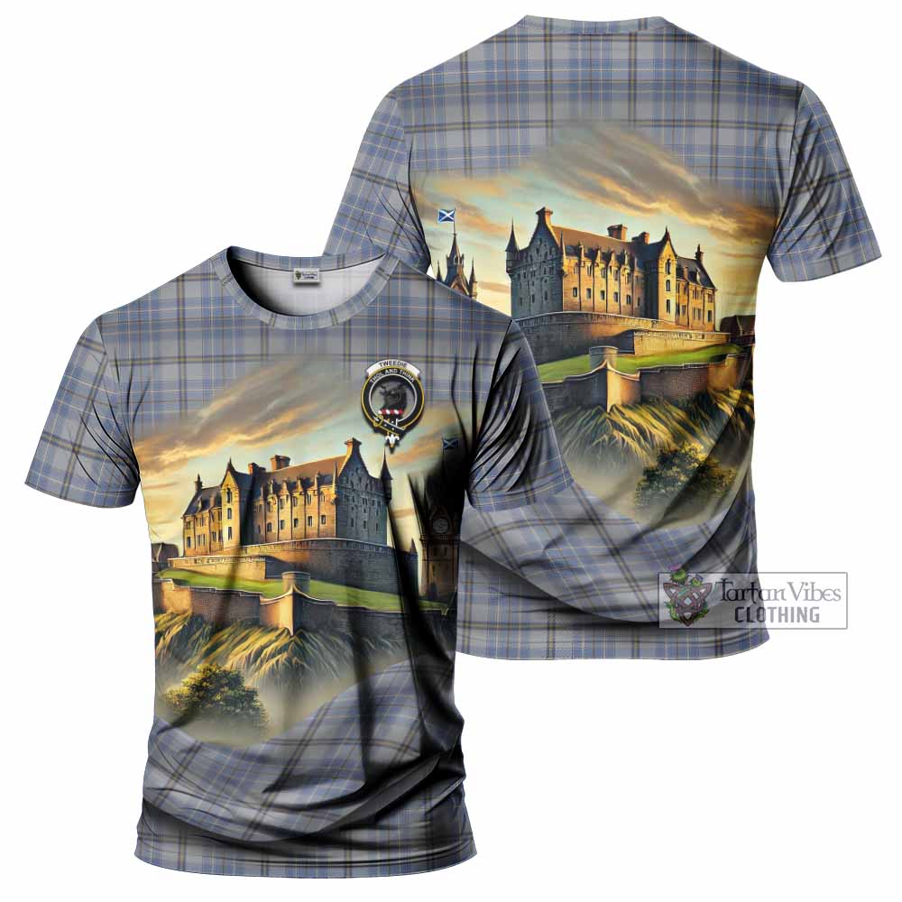 Tartan Vibes Clothing Tweedie Tartan Family Crest T-Shirt with Scottish Ancient Castle Stype