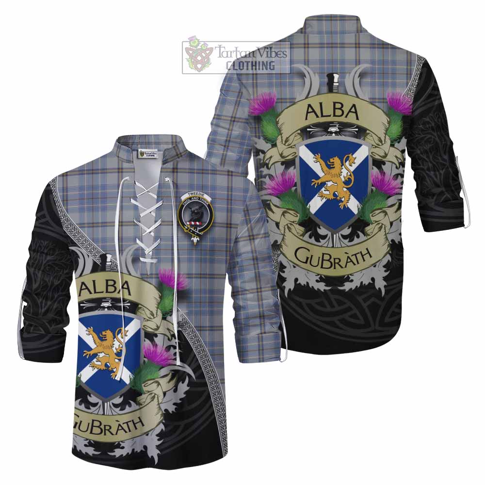 Tartan Vibes Clothing Tweedie Tartan Family Crest Ghillie Kilt Shirt Lion Rampant Royal Thistle Shield Celtic Inspired