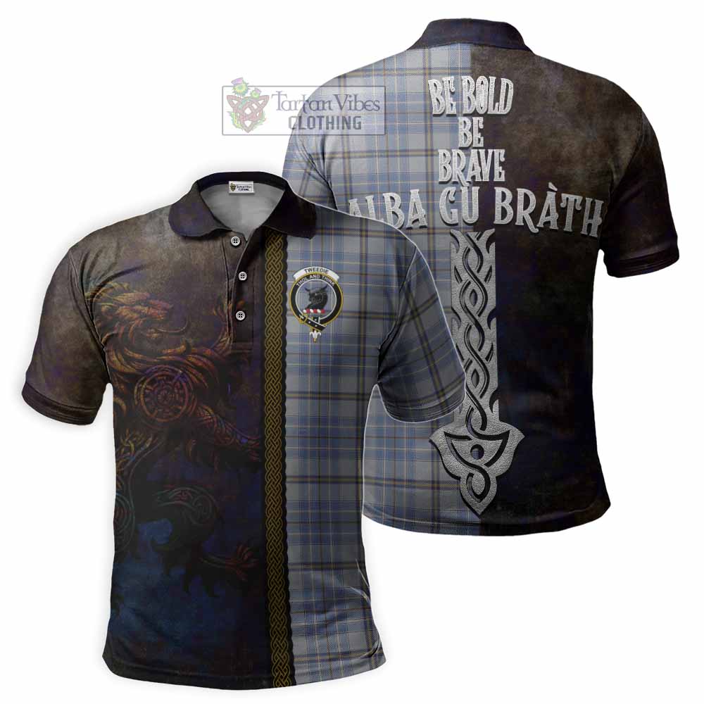 Tartan Vibes Clothing Tweedie Tartan Family Crest Polo Shirt Alba Gu Brath Be Brave Lion Ancient Style