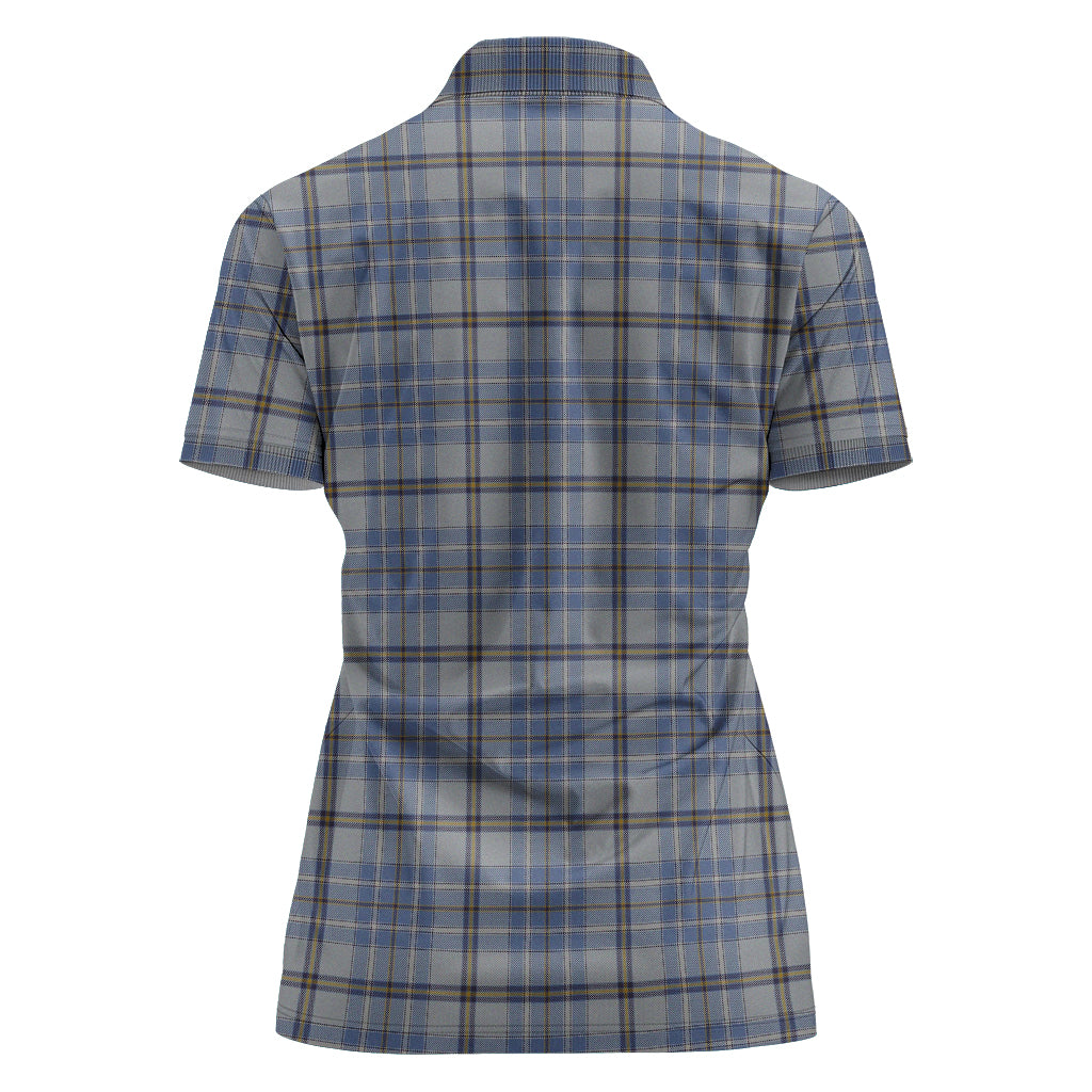 Tweedie Tartan Polo Shirt with Family Crest For Women - Tartan Vibes Clothing