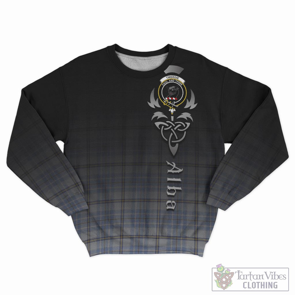Tartan Vibes Clothing Tweedie Tartan Sweatshirt Featuring Alba Gu Brath Family Crest Celtic Inspired