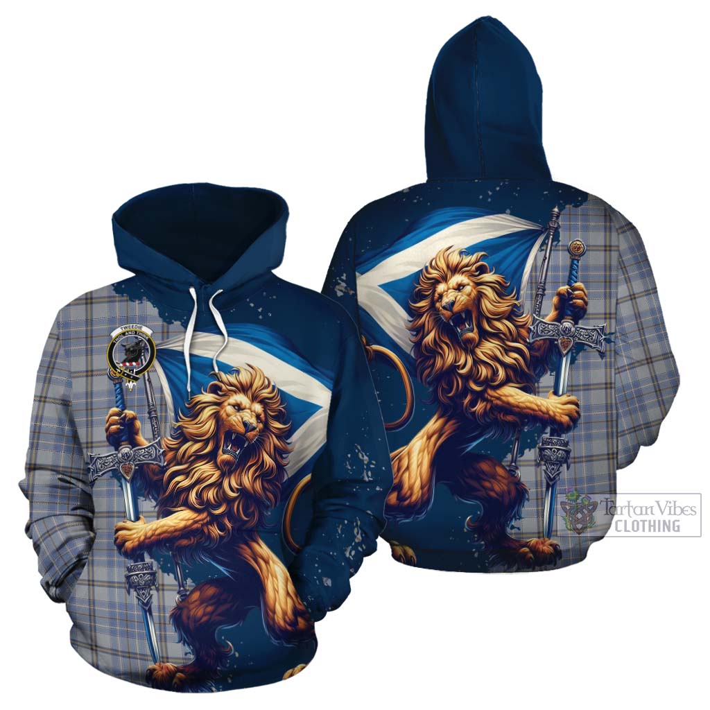 Tartan Vibes Clothing Tweedie Tartan Family Crest Cotton Hoodie with Scottish Majestic Lion
