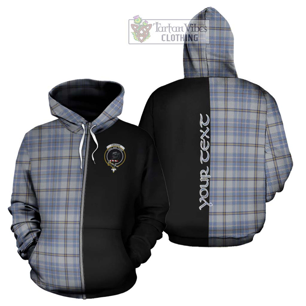 Tweedie Tartan Hoodie with Family Crest and Half Of Me Style - Tartanvibesclothing Shop