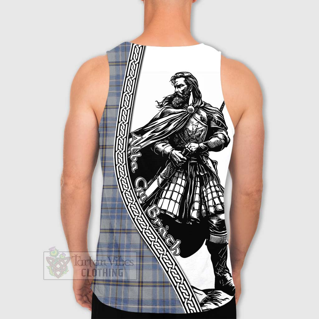 Tartan Vibes Clothing Tweedie Tartan Clan Crest Men's Tank Top with Highlander Warrior Celtic Style