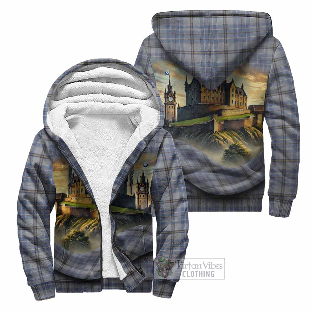 Tartan Vibes Clothing Tweedie Tartan Family Crest Sherpa Hoodie with Scottish Ancient Castle Style