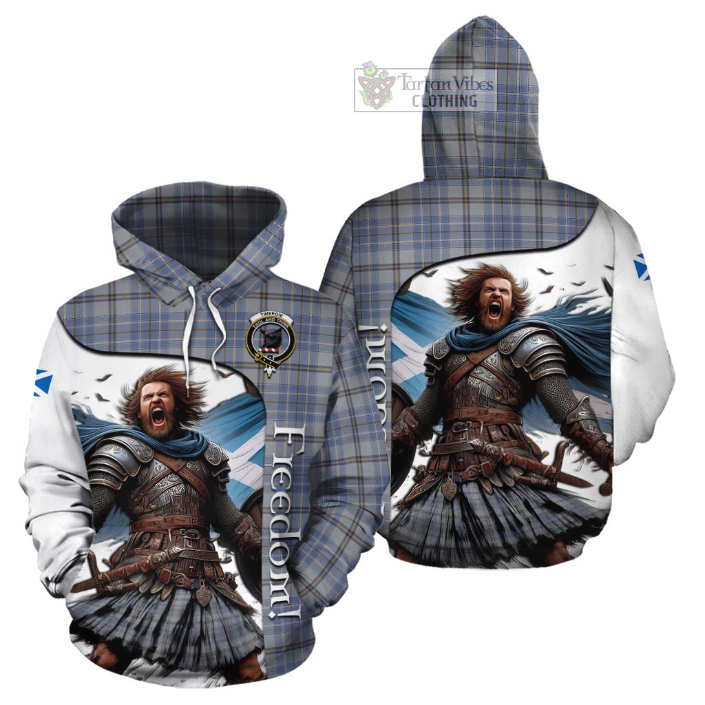 Tartan Vibes Clothing Tweedie Crest Tartan Cotton Hoodie Inspired by the Freedom of Scottish Warrior