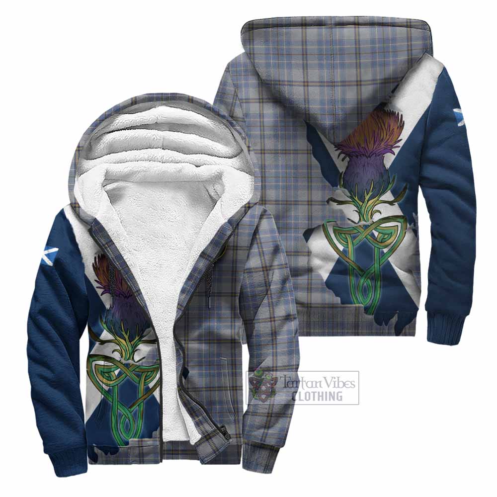 Tartan Vibes Clothing Tweedie Tartan Family Crest Sherpa Hoodie Scottish Thistle Celtic Inspired