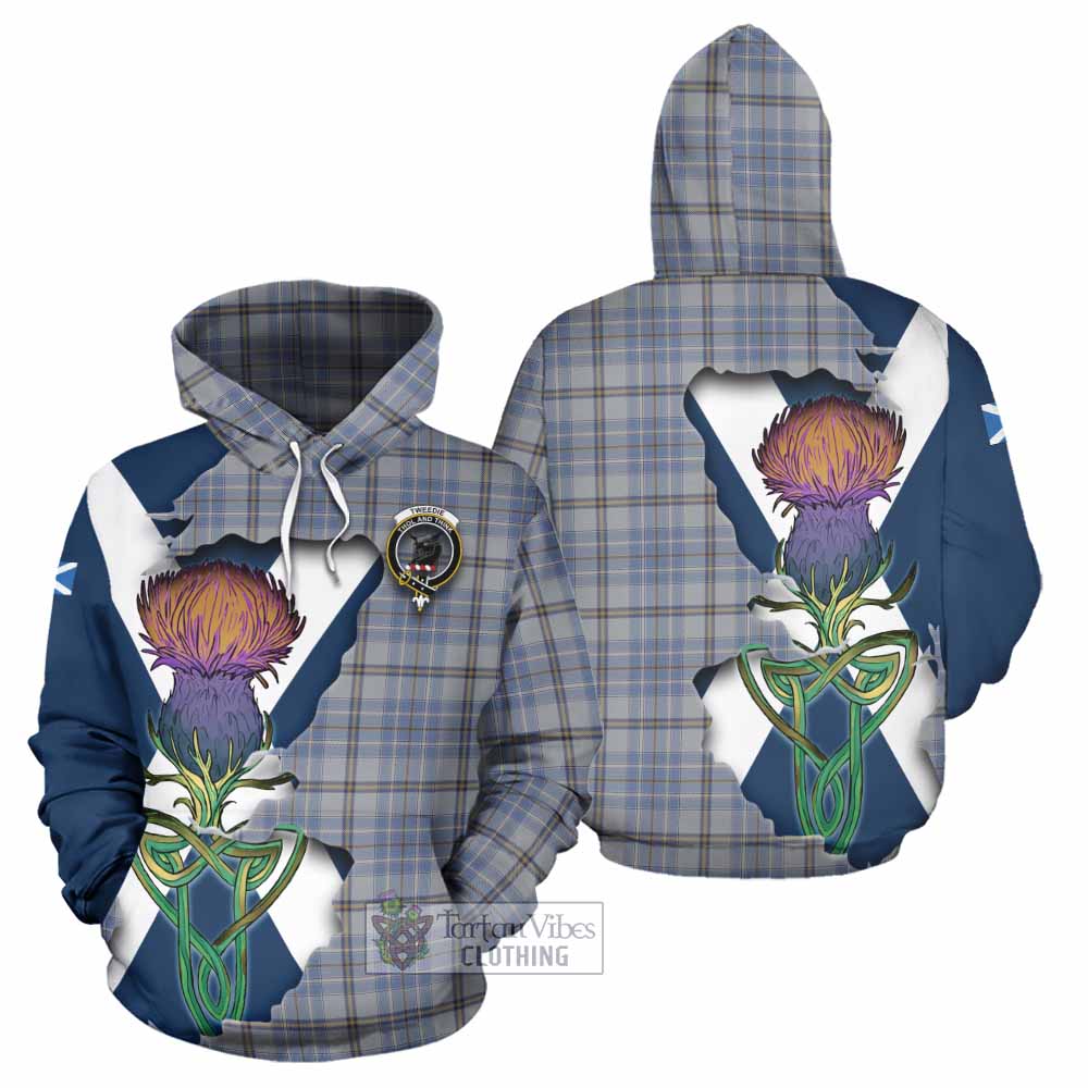 Tartan Vibes Clothing Tweedie Tartan Family Crest Hoodie Scottish Thistle Celtic Inspired