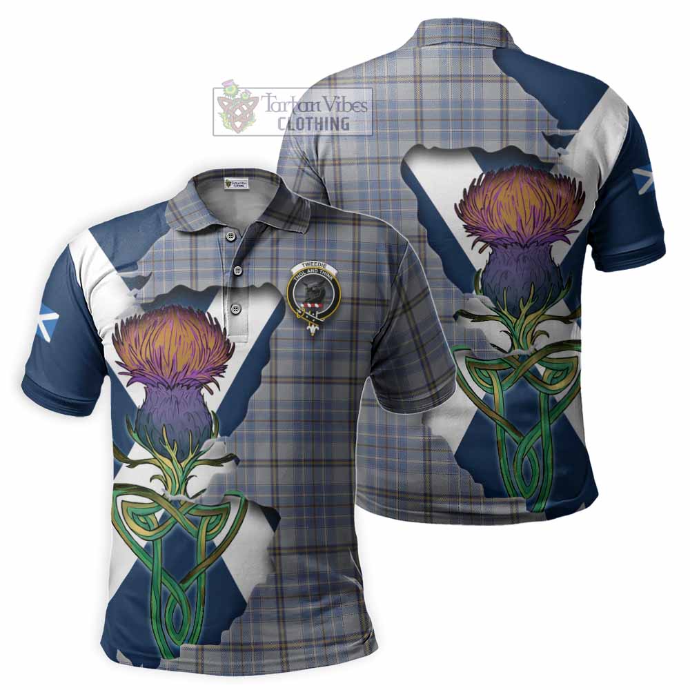 Tartan Vibes Clothing Tweedie Tartan Family Crest Polo Shirt Scottish Thistle Celtic Inspired