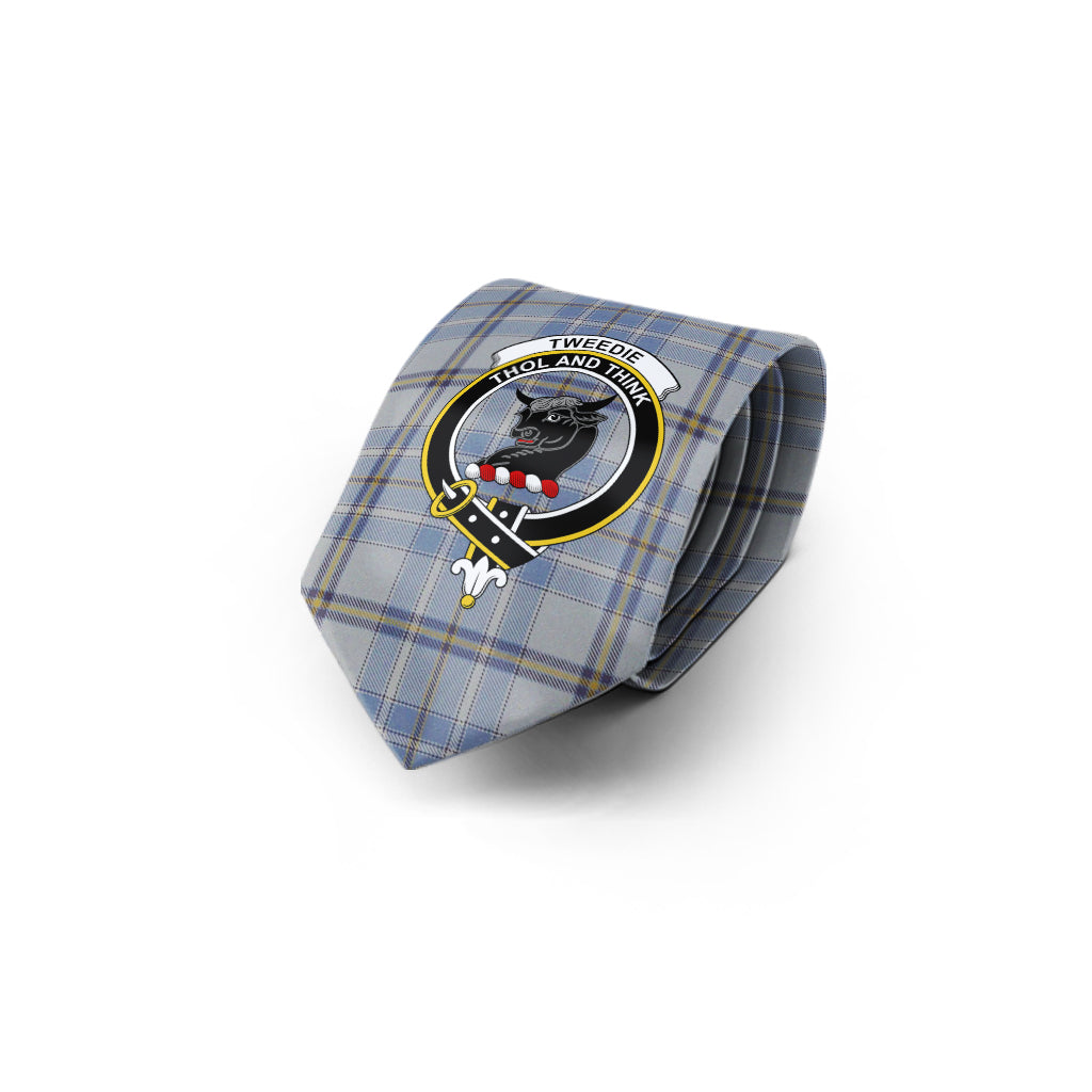 Tweedie Tartan Classic Necktie with Family Crest - Tartan Vibes Clothing