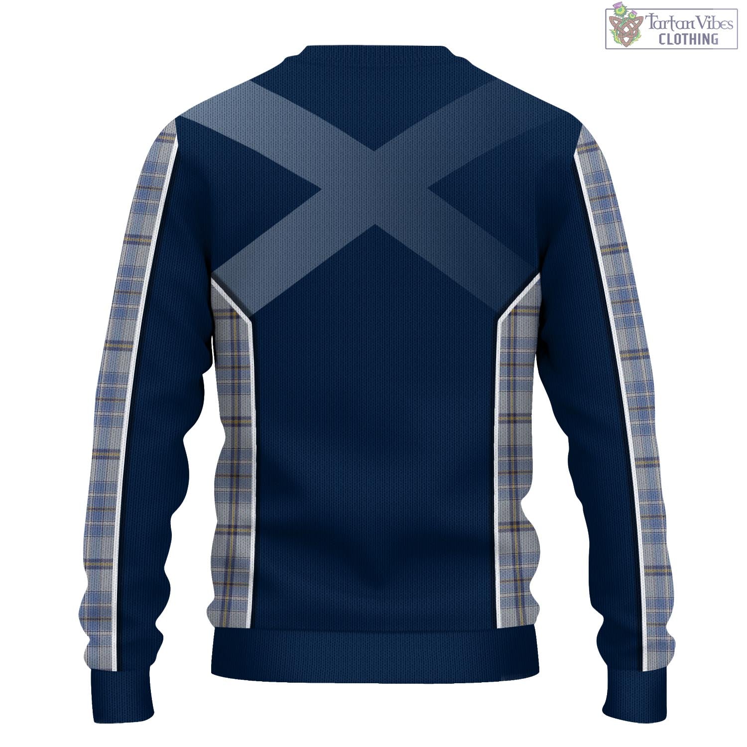 Tartan Vibes Clothing Tweedie Tartan Knitted Sweatshirt with Family Crest and Scottish Thistle Vibes Sport Style