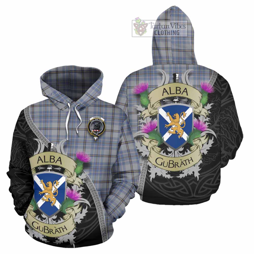 Tartan Vibes Clothing Tweedie Tartan Family Crest Hoodie Lion Rampant Royal Thistle Shield Celtic Inspired