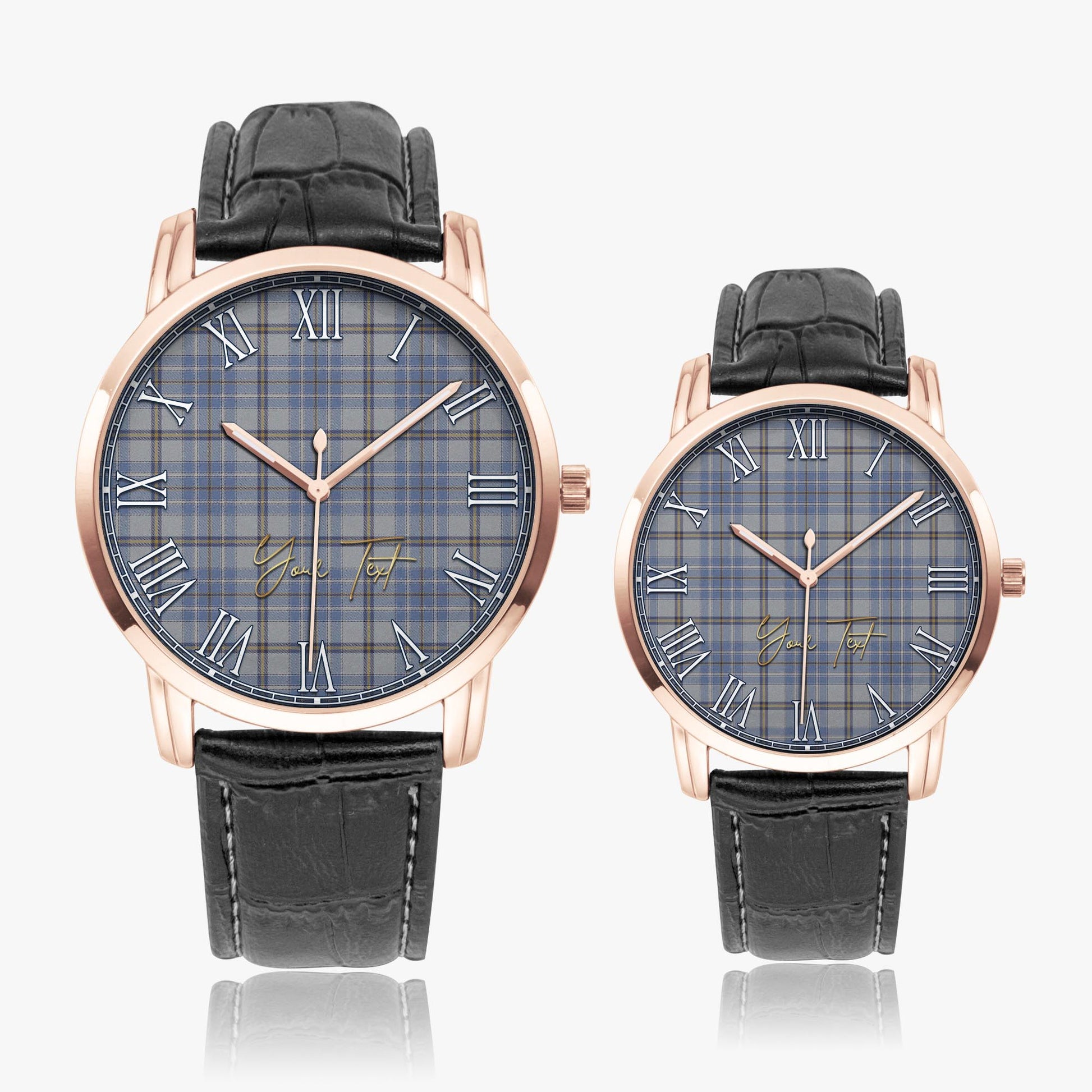 Tweedie Tartan Personalized Your Text Leather Trap Quartz Watch - Tartan Vibes Clothing
