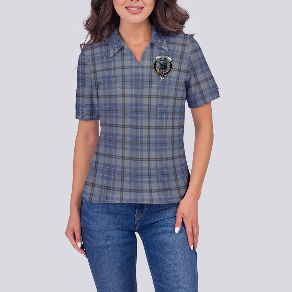 Tweedie Tartan Polo Shirt with Family Crest For Women - Tartan Vibes Clothing