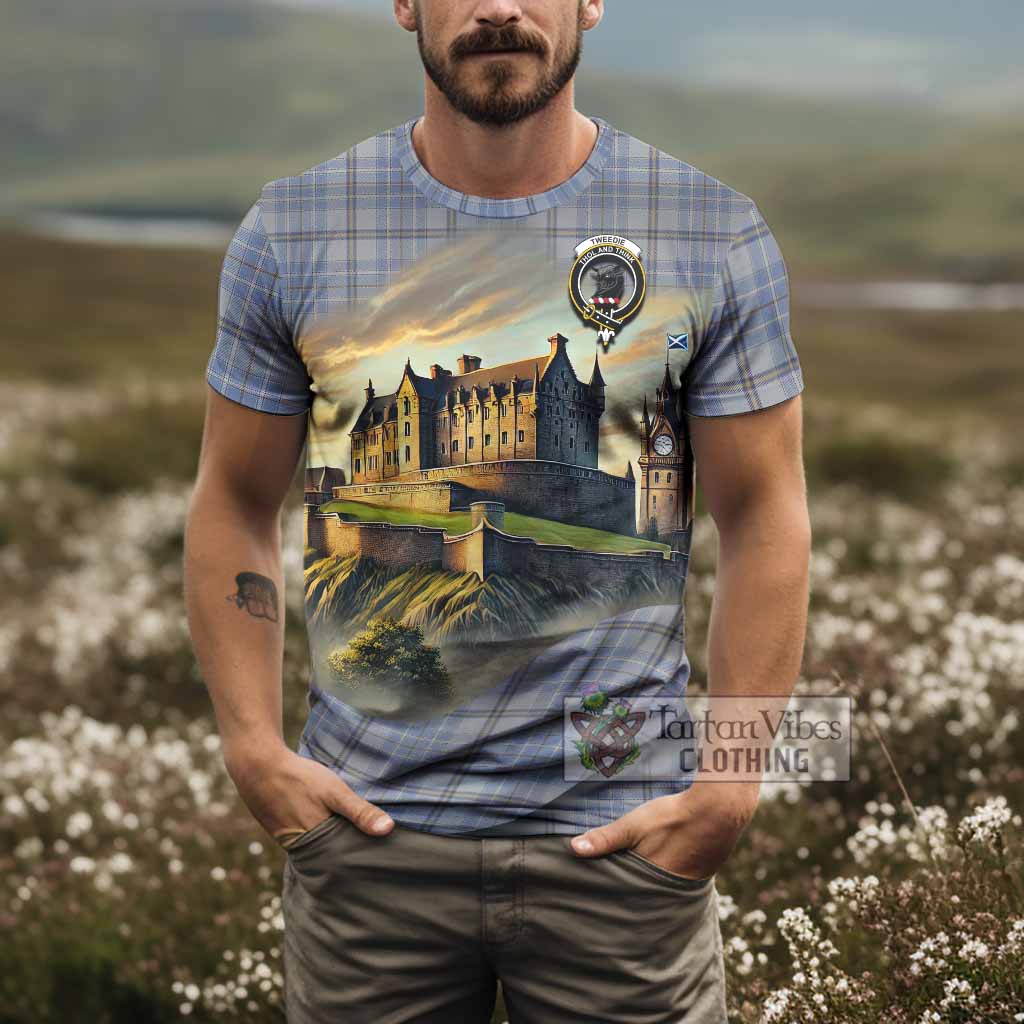 Tartan Vibes Clothing Tweedie Tartan Family Crest T-Shirt with Scottish Ancient Castle Stype
