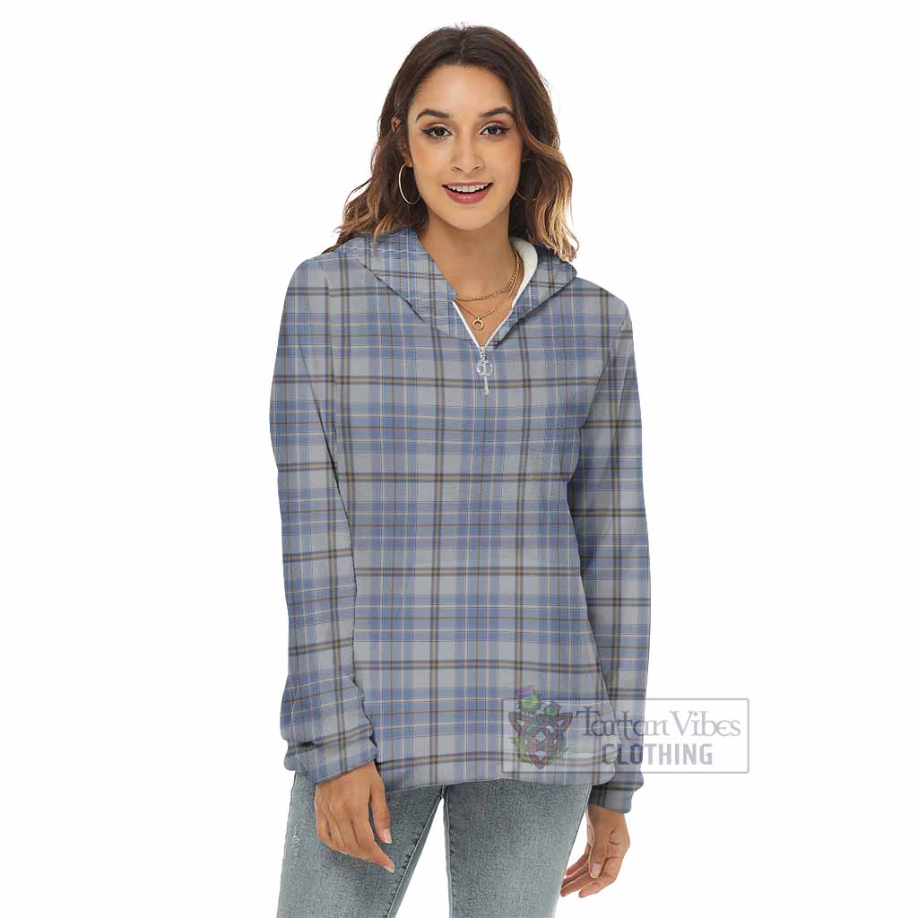 Tartan Vibes Clothing Tweedie Tartan Women's Borg  Half Zip Fleece Hoodie