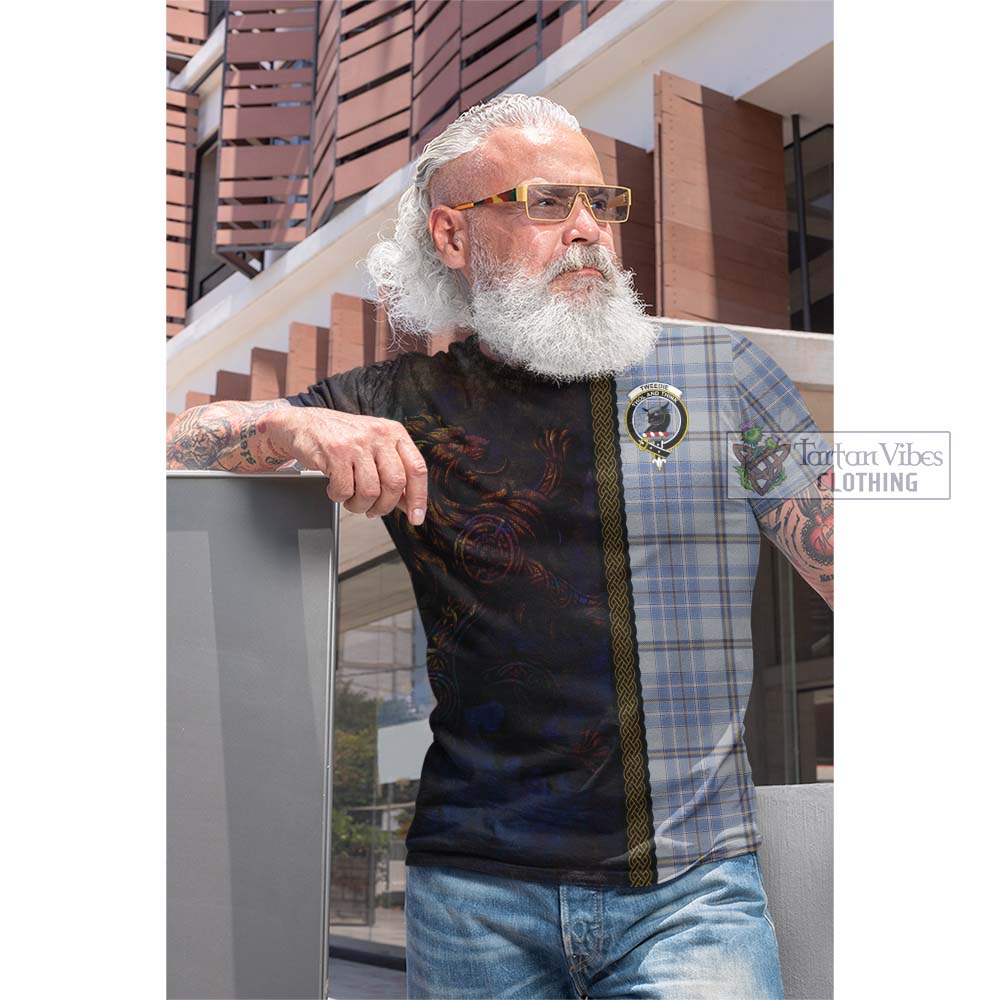 Tartan Vibes Clothing Tweedie Tartan Family Crest Cotton T-shirt Alba Gu Brath Be Brave Lion Ancient Style