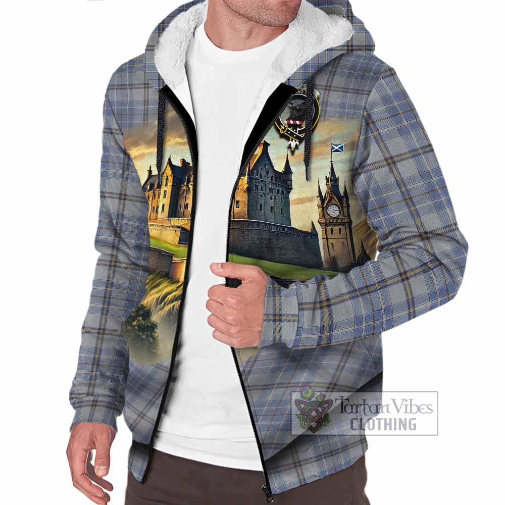 Tartan Vibes Clothing Tweedie Tartan Family Crest Sherpa Hoodie with Scottish Ancient Castle Style