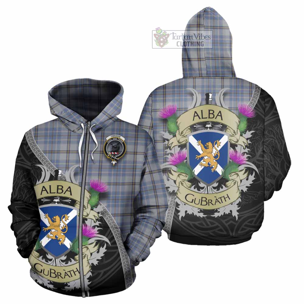 Tartan Vibes Clothing Tweedie Tartan Family Crest Hoodie Lion Rampant Royal Thistle Shield Celtic Inspired
