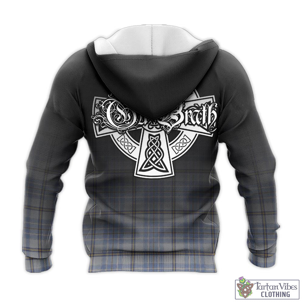 Tartan Vibes Clothing Tweedie Tartan Knitted Hoodie Featuring Alba Gu Brath Family Crest Celtic Inspired