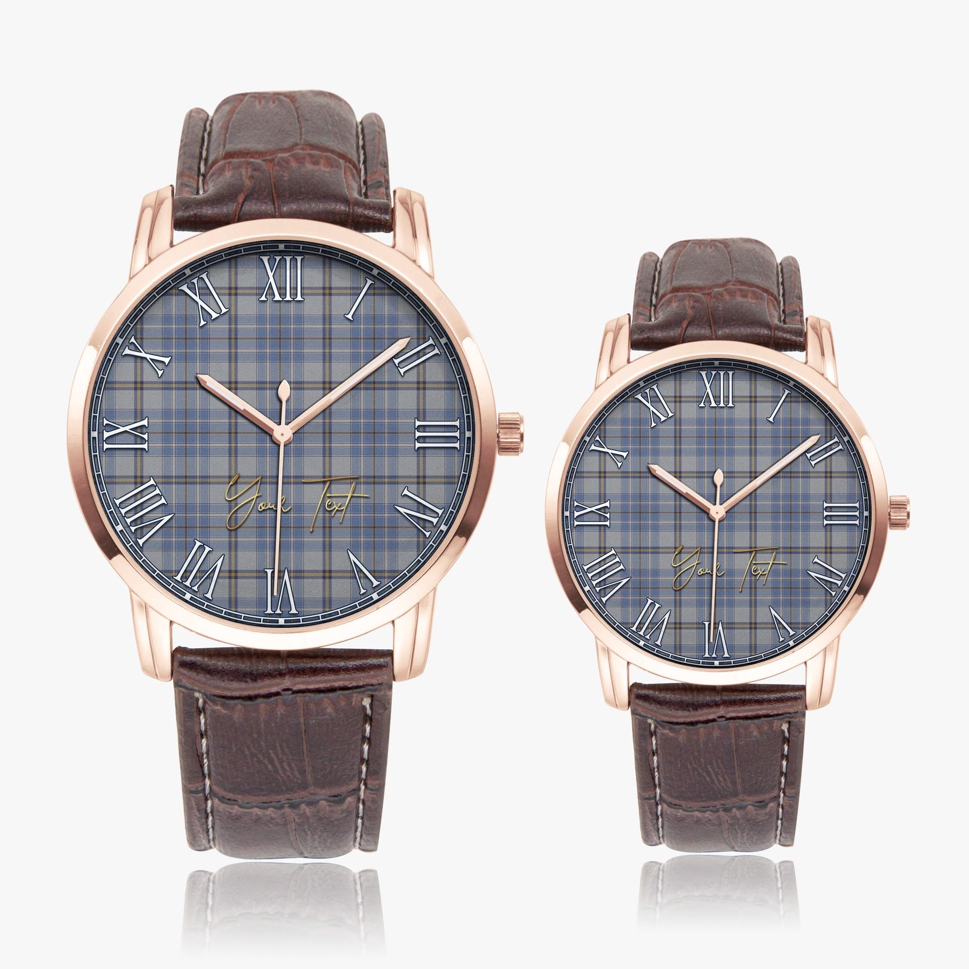 Tweedie Tartan Personalized Your Text Leather Trap Quartz Watch - Tartan Vibes Clothing