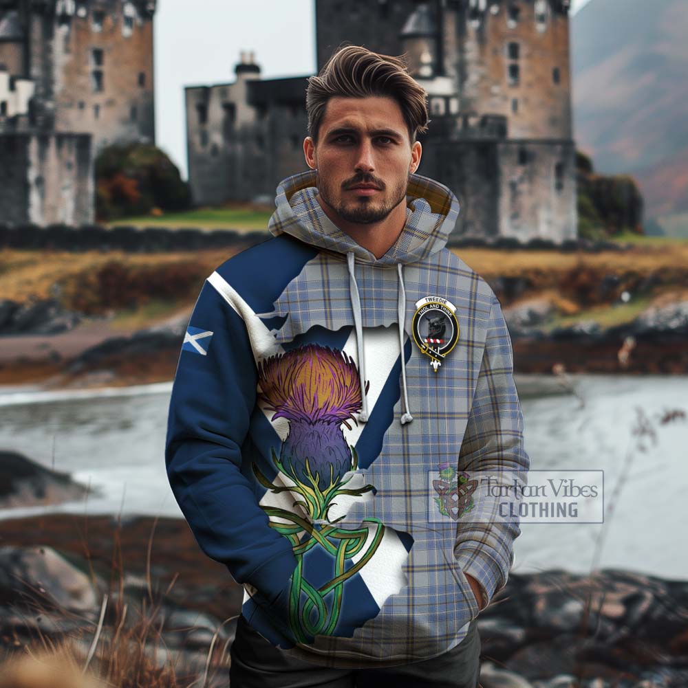 Tartan Vibes Clothing Tweedie Tartan Family Crest Cotton Hoodie Scottish Thistle Celtic Inspired