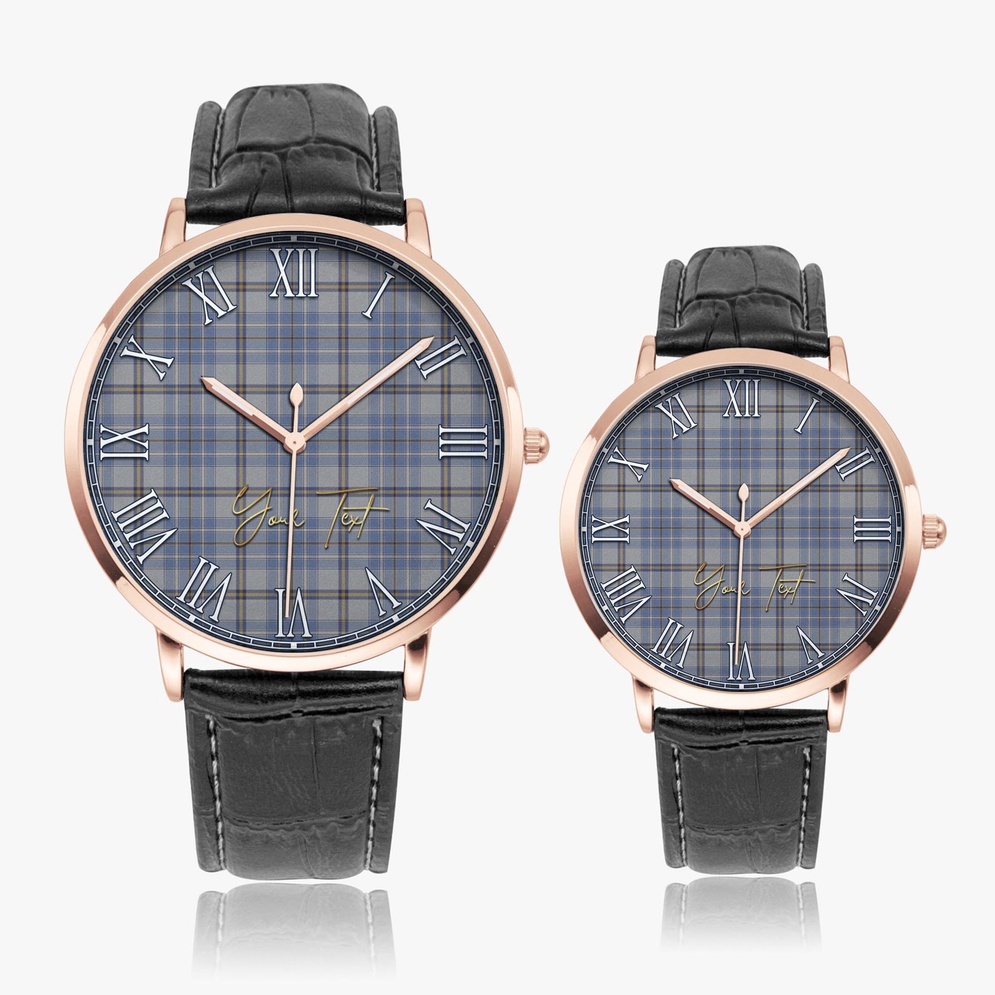 Tweedie Tartan Personalized Your Text Leather Trap Quartz Watch - Tartan Vibes Clothing