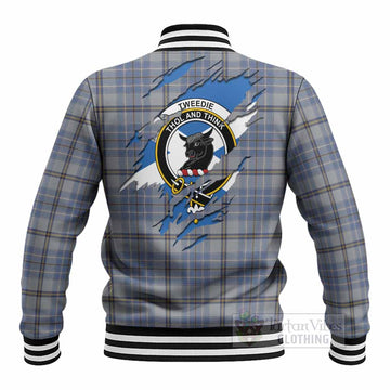 Tweedie Clan Crest In Me Tartan Baseball Jacket Scotland Flag Style