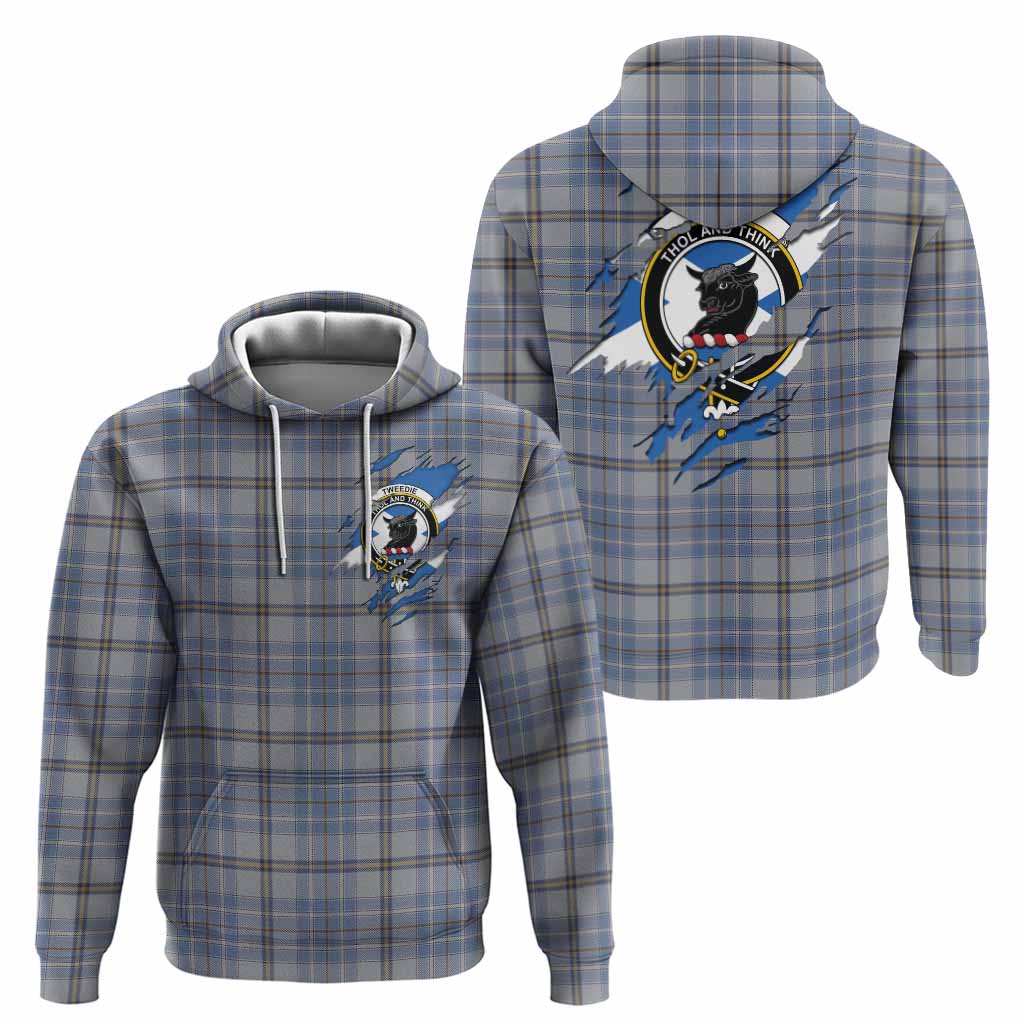 Tweedie Clan Crest In Me Tartan Hoodie Scotland Flag Style