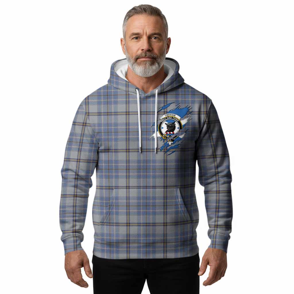 Tweedie Clan Crest In Me Tartan Hoodie Scotland Flag Style