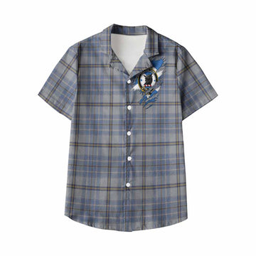 Tweedie Clan Crest In Me Tartan Kid Hawaiian Shirt Scotland Flag Style