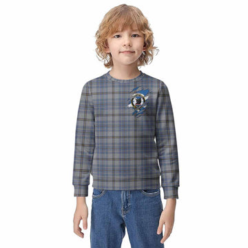 Tweedie Clan Crest In Me Tartan Kid Knitted Sweatshirt Scotland Flag Style