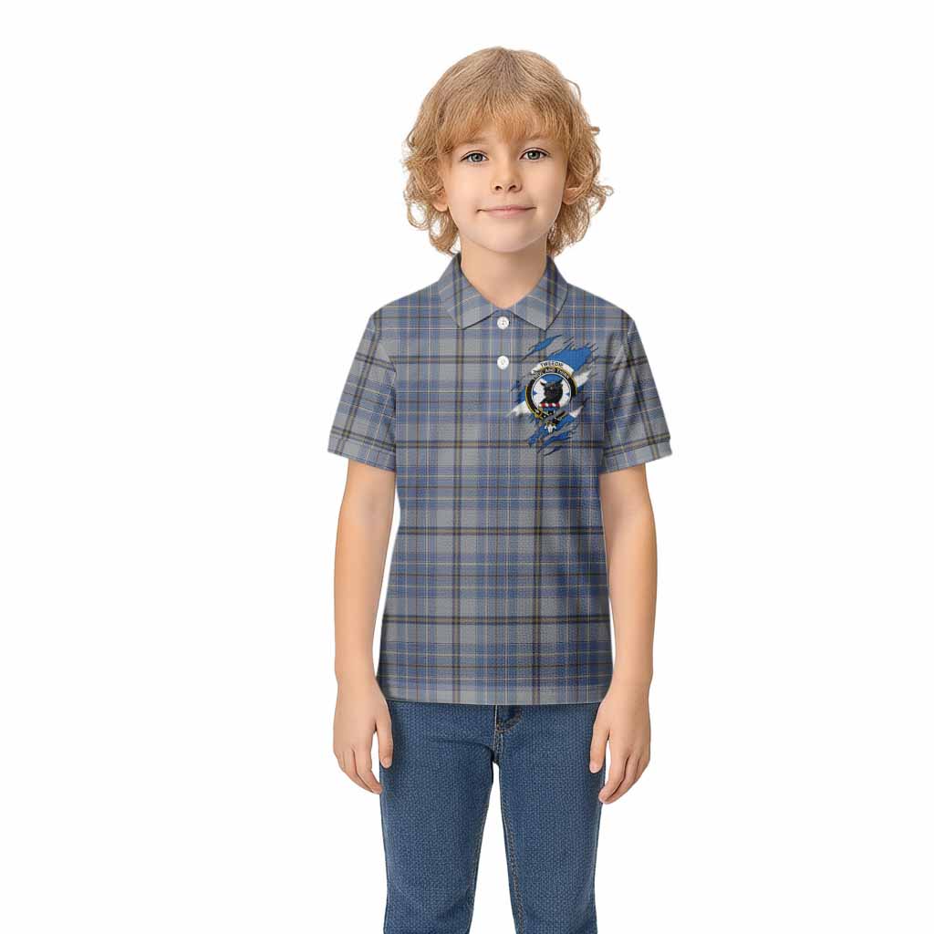 Tweedie Clan Crest In Me Tartan Kid Polo Shirt Scotland Flag Style