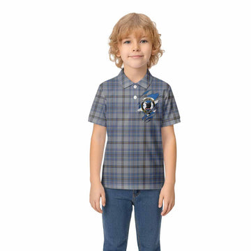 Tweedie Clan Crest In Me Tartan Kid Polo Shirt Scotland Flag Style