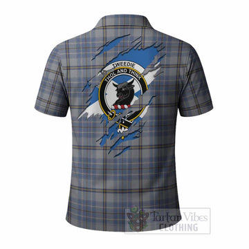 Tweedie Clan Crest In Me Tartan Polo Shirt Scotland Flag Style