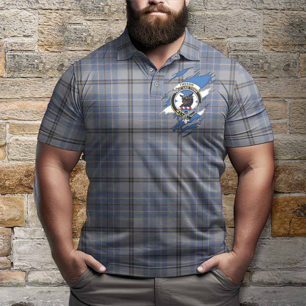 Tweedie Clan Crest In Me Tartan Polo Shirt Scotland Flag Style