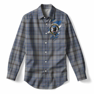 Tweedie Clan Crest In Me Tartan Women Casual Shirt Scotland Flag Style