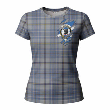 Tweedie Clan Crest In Me Tartan Women T shirt Scotland Flag Style