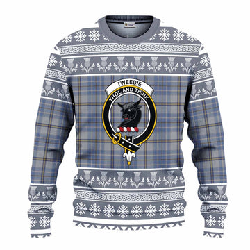 Tweedie Clan Tartan Christmas Ugly Sweater with Family Crest