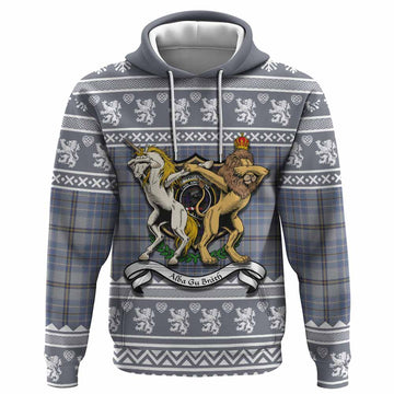 Tweedie Clan Tartan Crest Christmas Hoodie Coat of Arms Funny Style