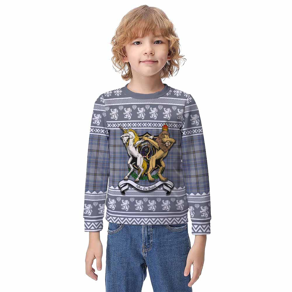Tweedie Clan Tartan Crest Christmas Kid Ugly Sweatshirt Coat of Arms Funny Style - Tartan Vibes Clothing